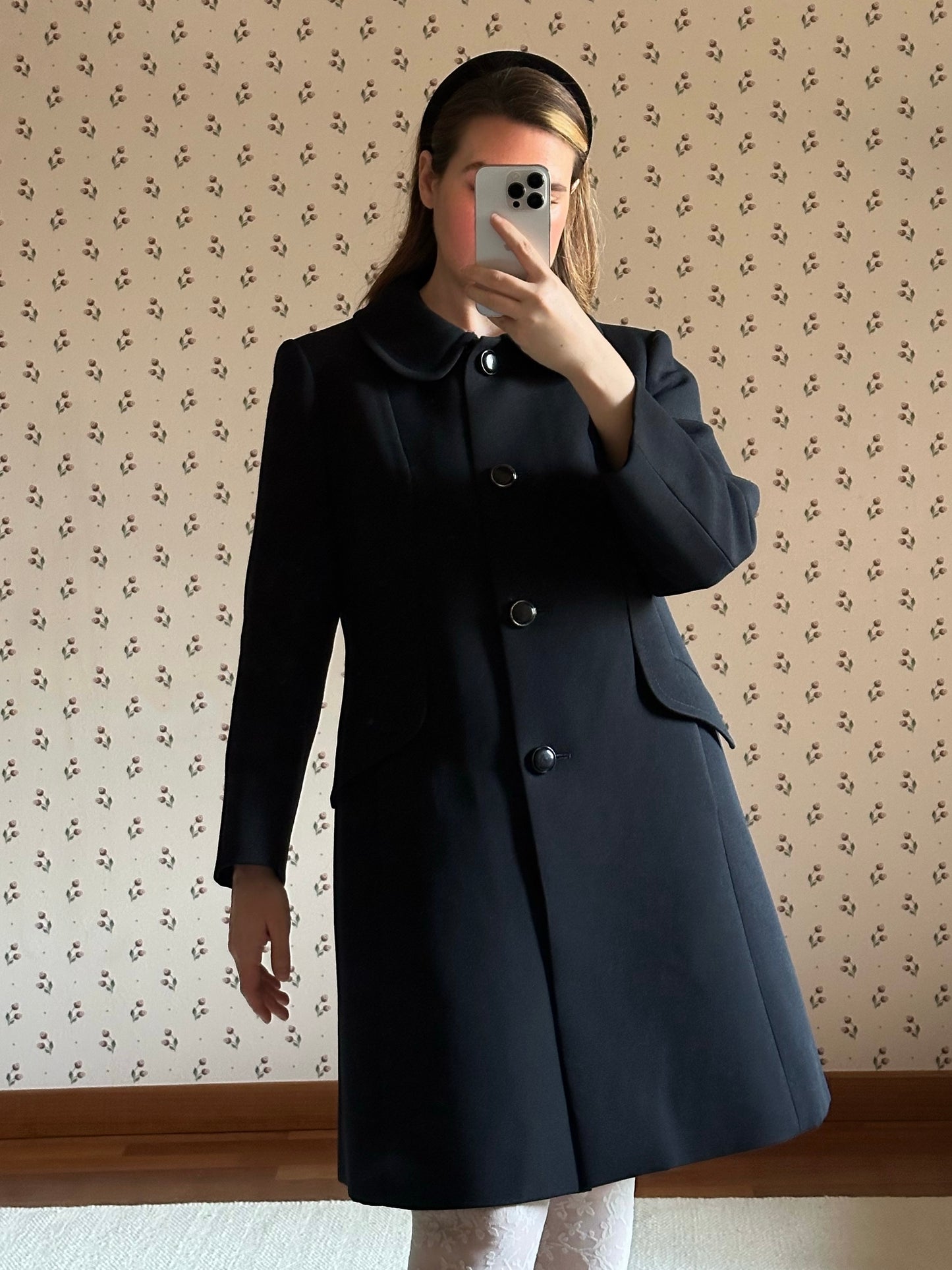 Vintage Black Swing Coat