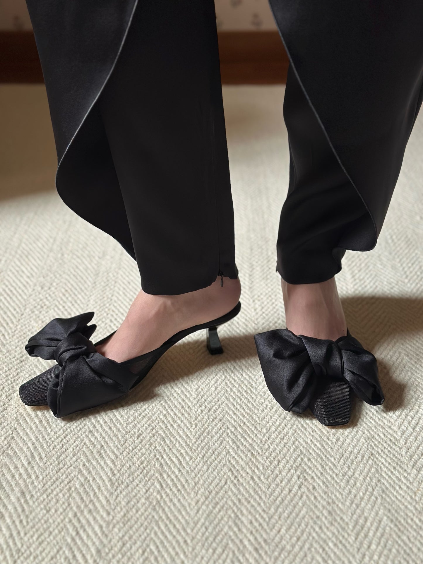Giorgio Armani Black SatinTrousers