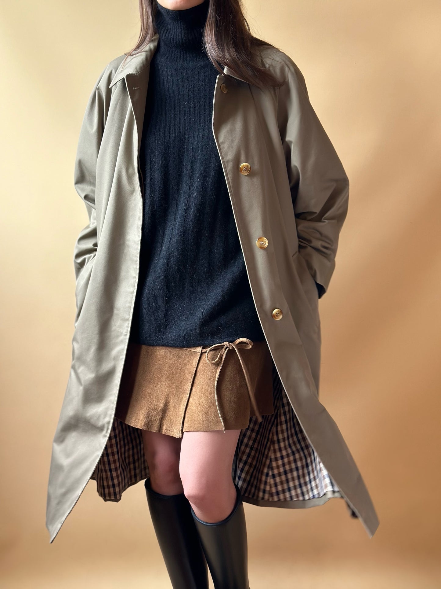 Vintage Aquascutum Khaki Trench Coat