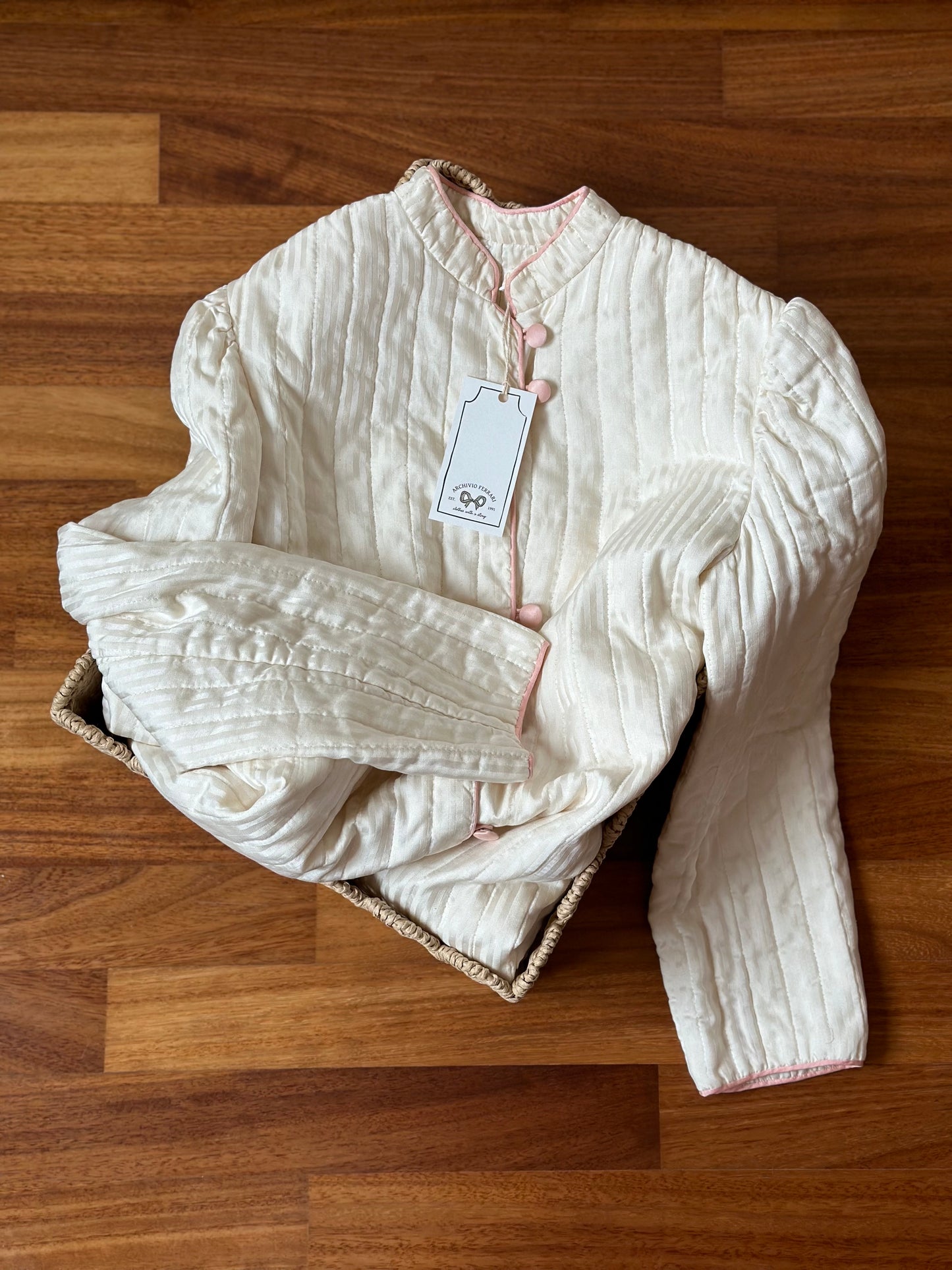 Vintage Pure Silk Quilted Dressing Gown