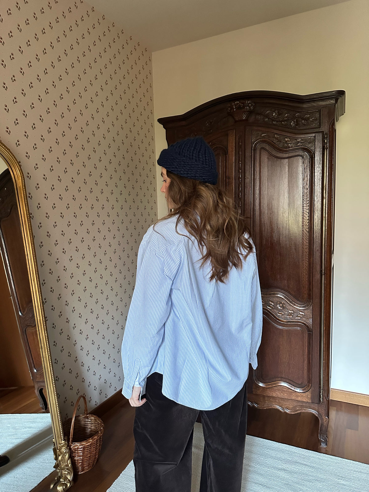 Light Blue & White Striped Cotton Shirt