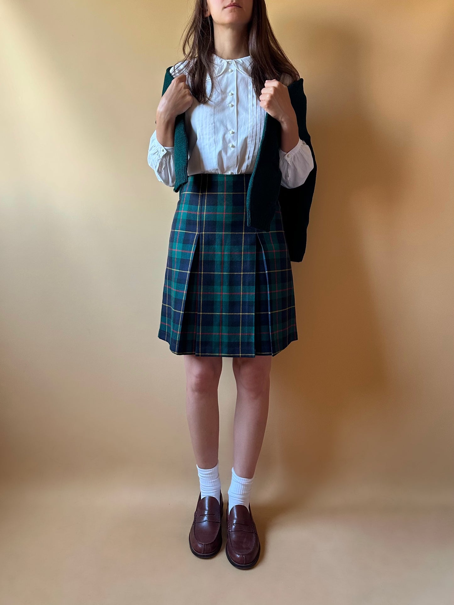 Vintage Deadstock Pure Wool Tartan Mini Skirt