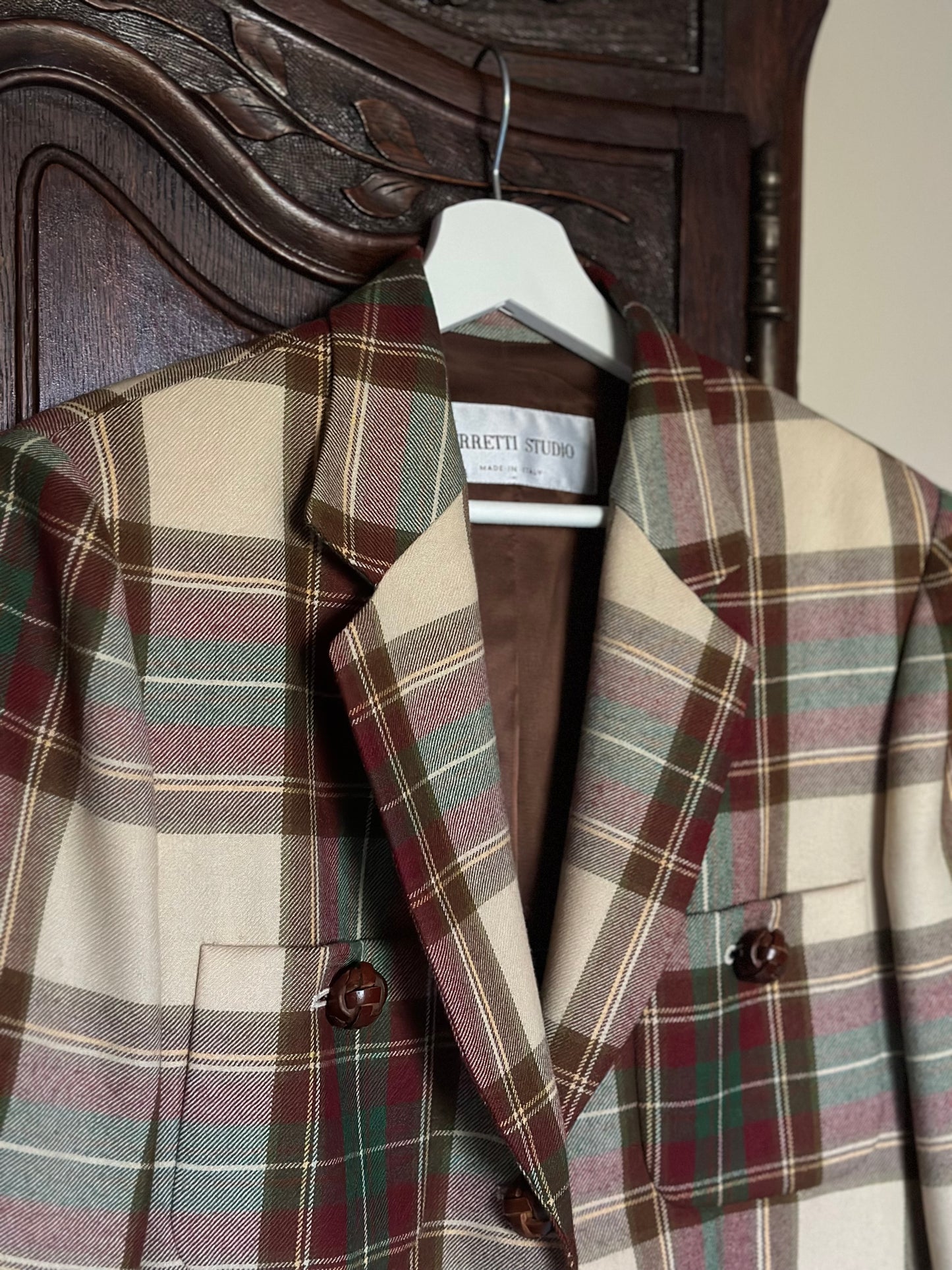 Vintage Check Pure Wool Blazer