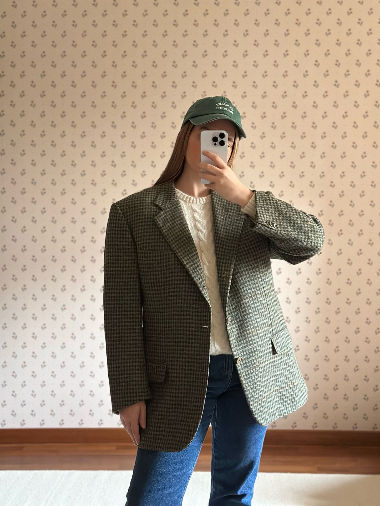 Vintage Sage Green Wool & Cashmere Blazer