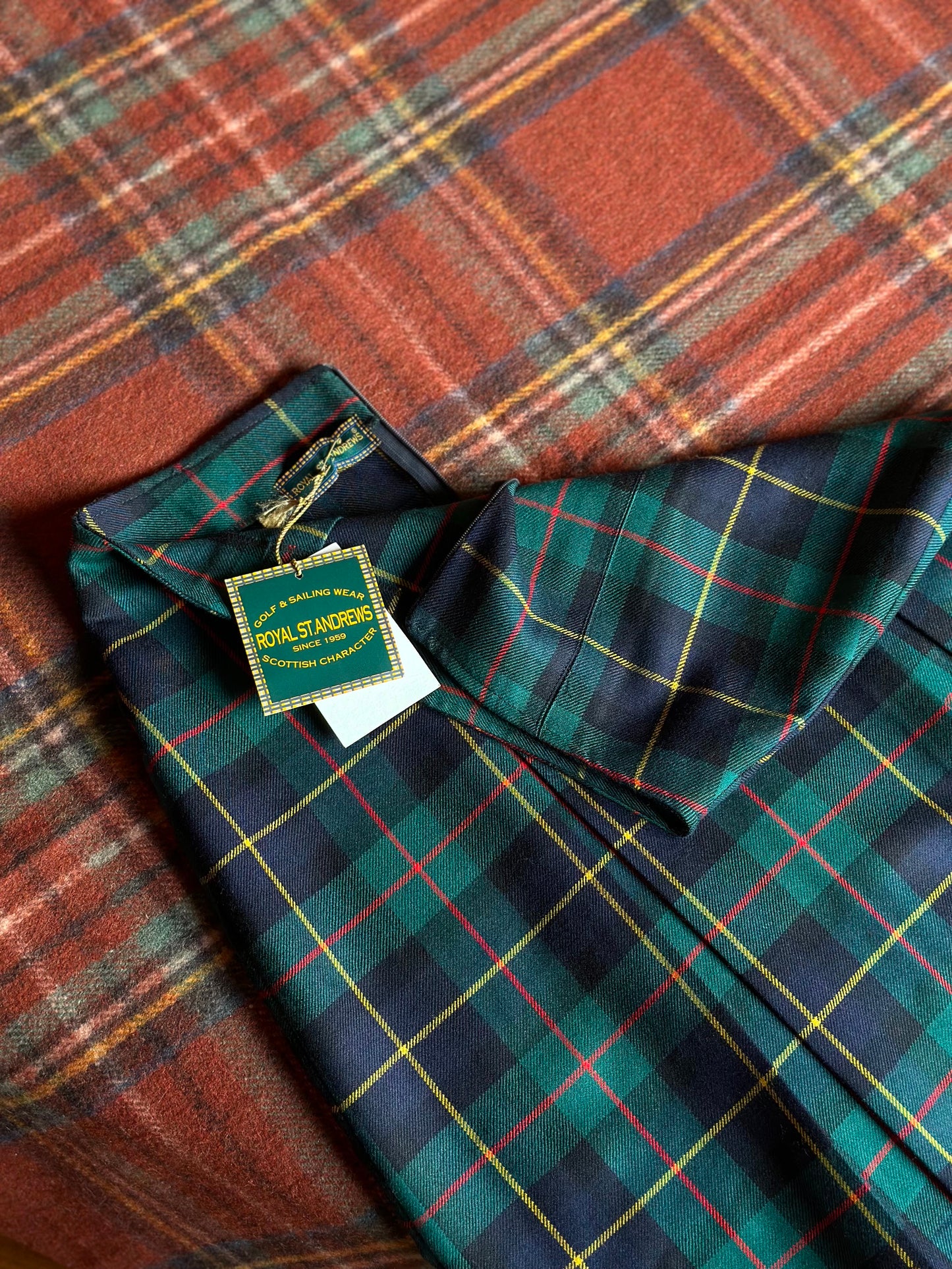 Vintage Deadstock Pure Wool Tartan Mini Skirt