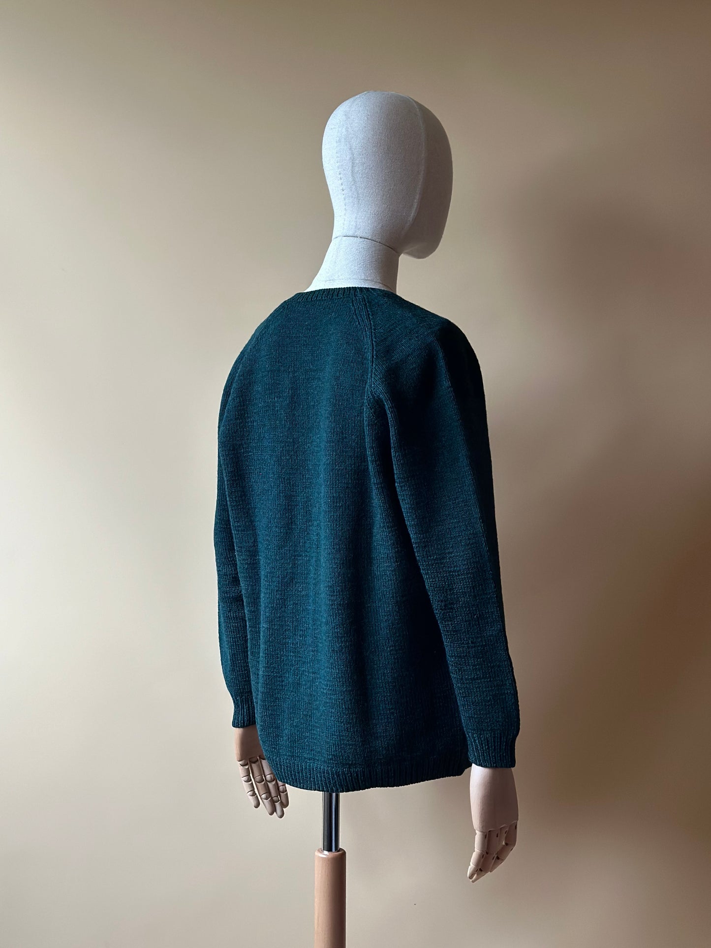 Vintage Forest Green Woolen Sweater