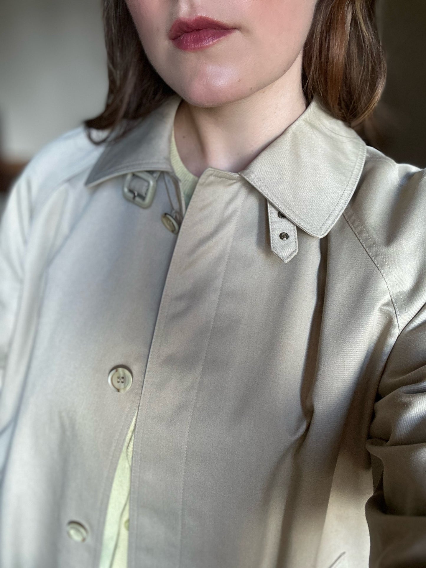 Vintage Korean Beige Trench Coat