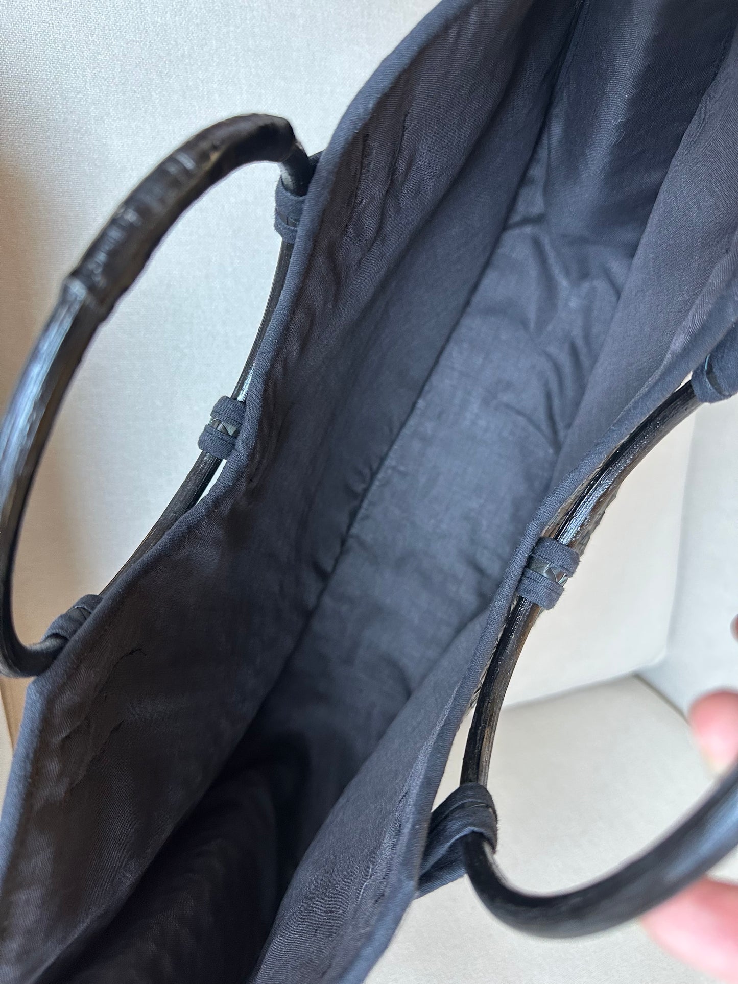 Black Rafia Handbag