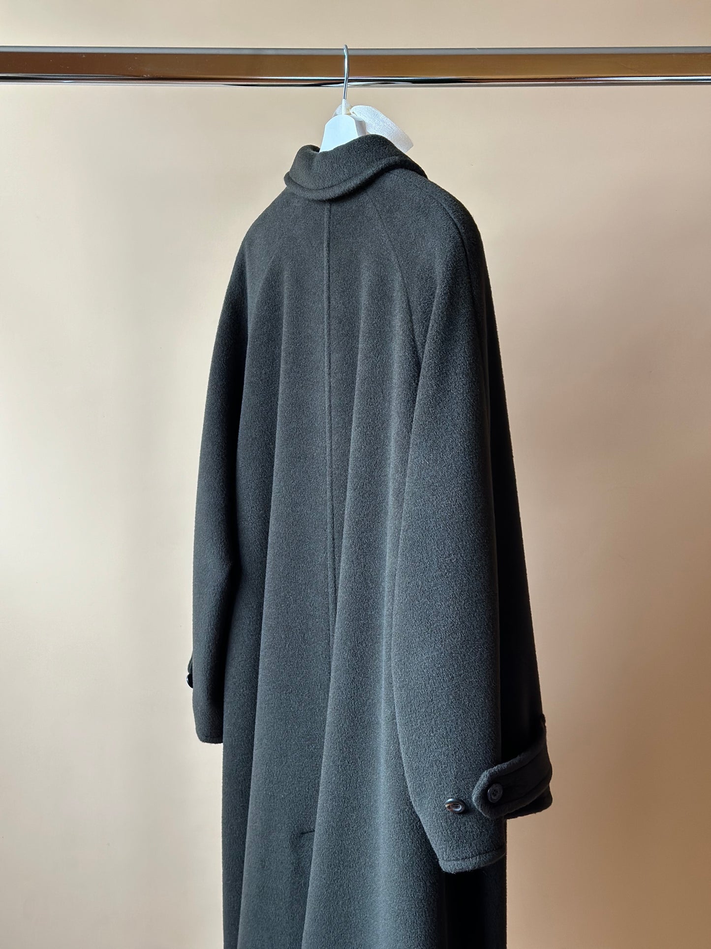 Vintage Wool & Cashmere Moss Green Coat