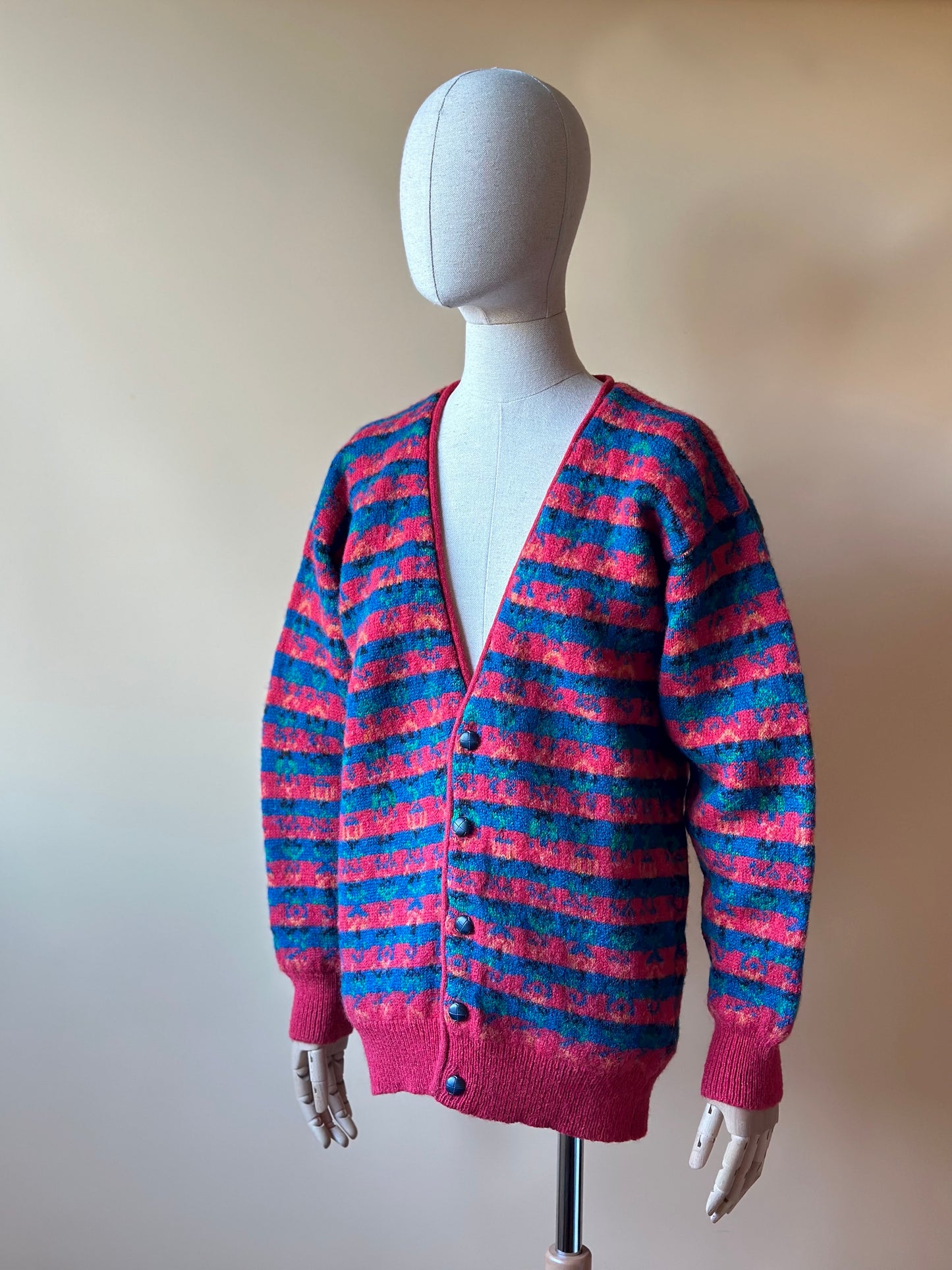 Vintage Michael Ross Fair Isle Sweater 100% Shetland Wool