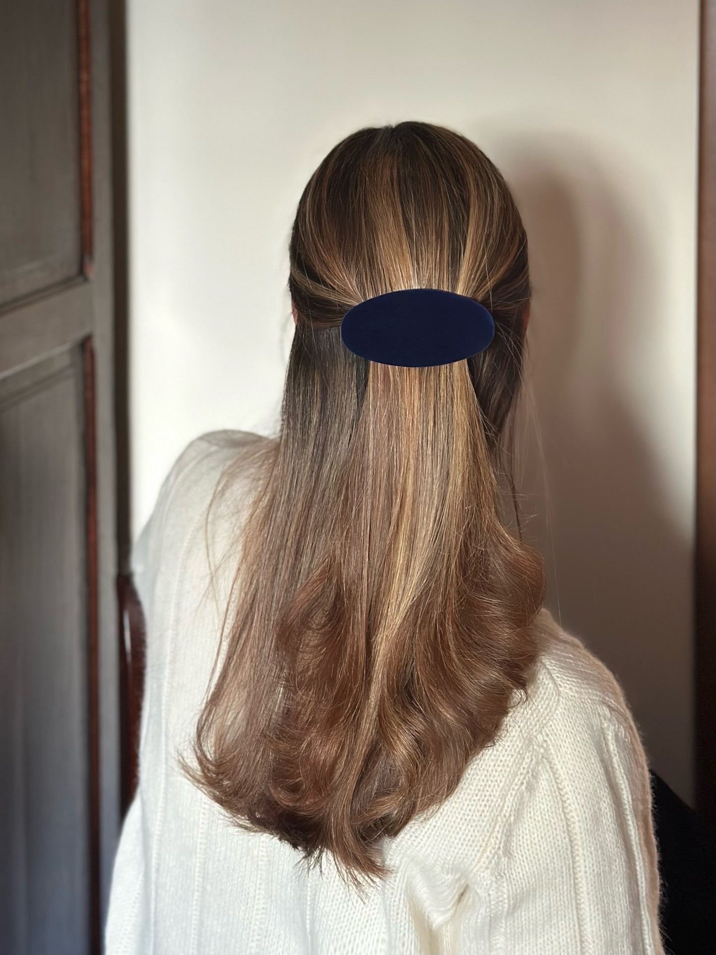 Vintage Laura Ashley Blue Velvet Barrette