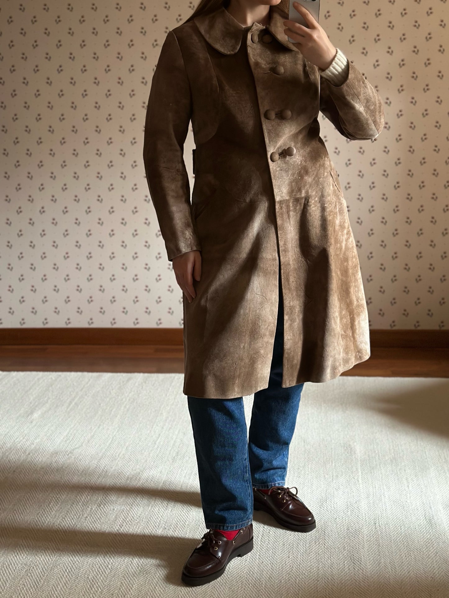 Vintage Real Suede Coat