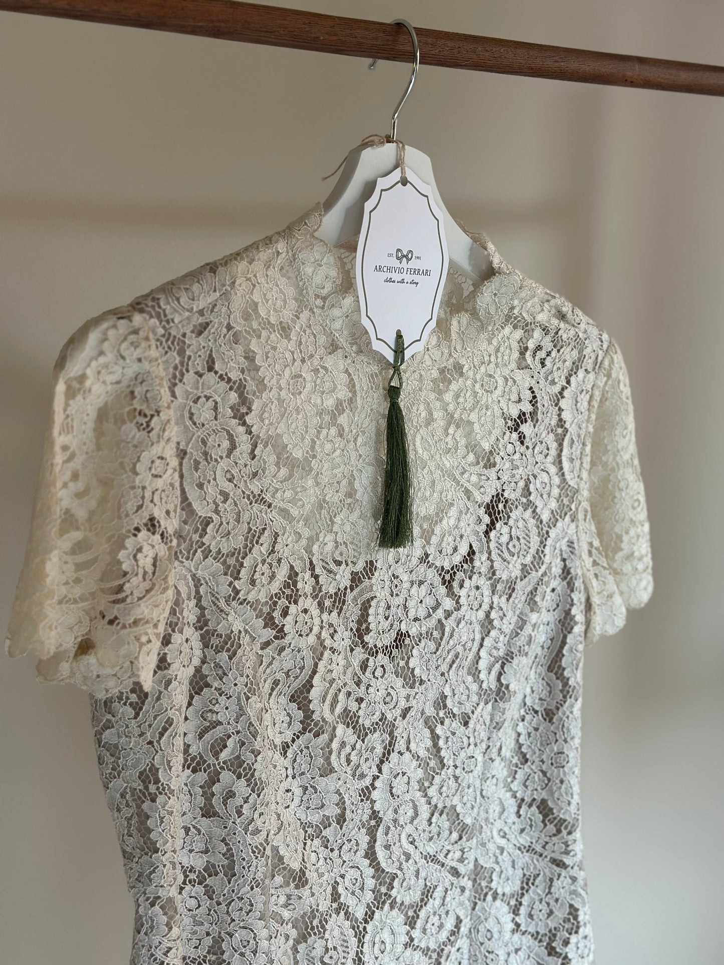 White Lace Short Sleeved Top