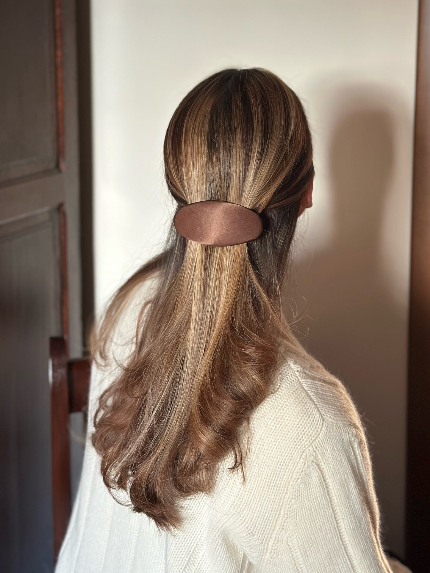 Vintage Laura Ashley Silk Brown Barrette