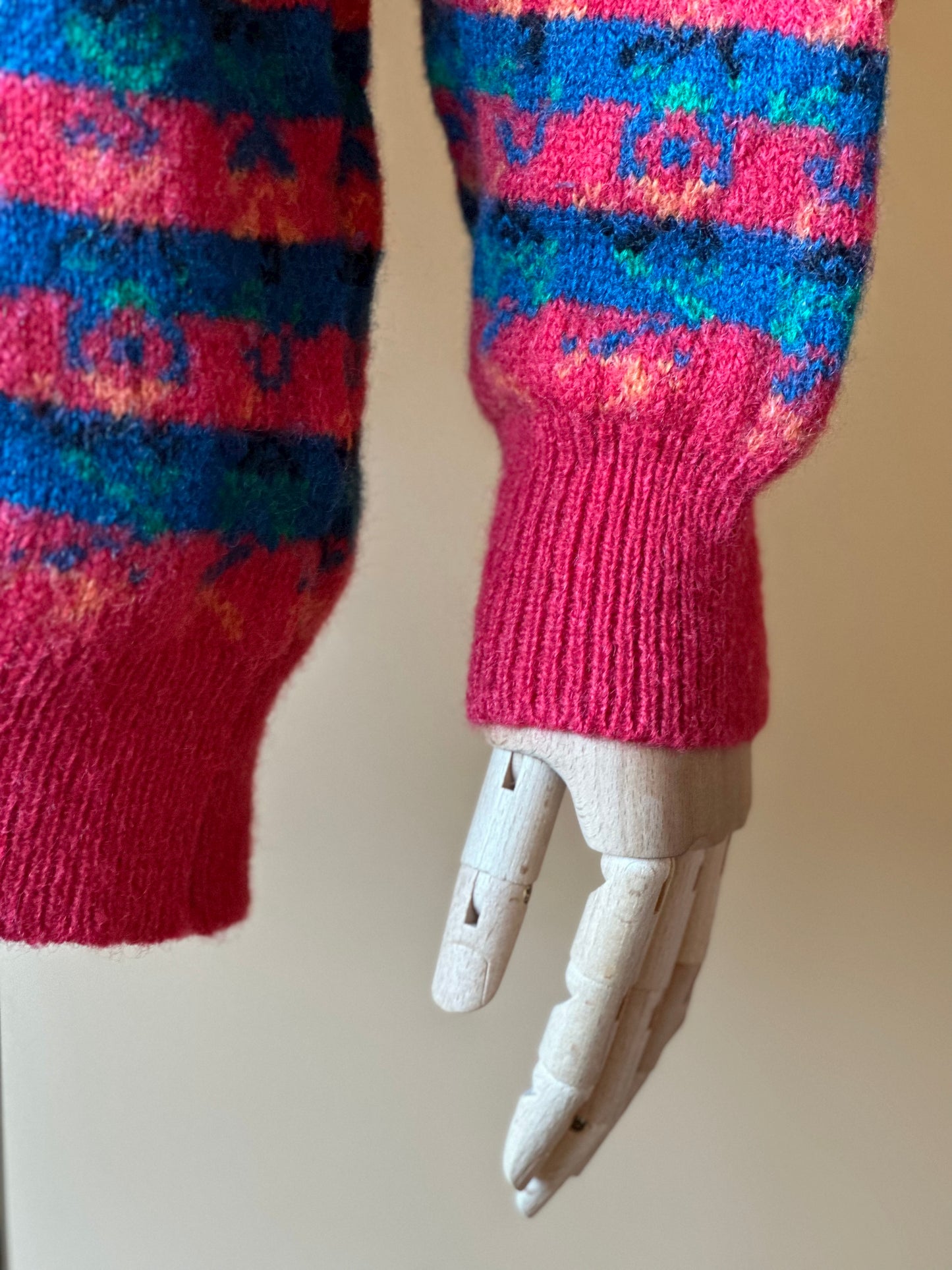 Vintage Michael Ross Fair Isle Sweater 100% Shetland Wool