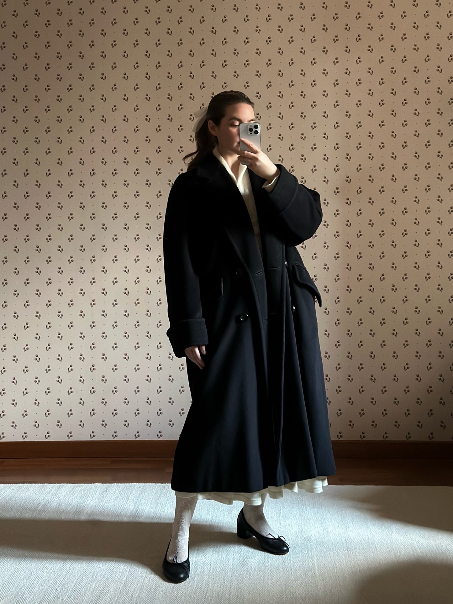 Black Max Mara Wool & Cashmere Icon Coat
