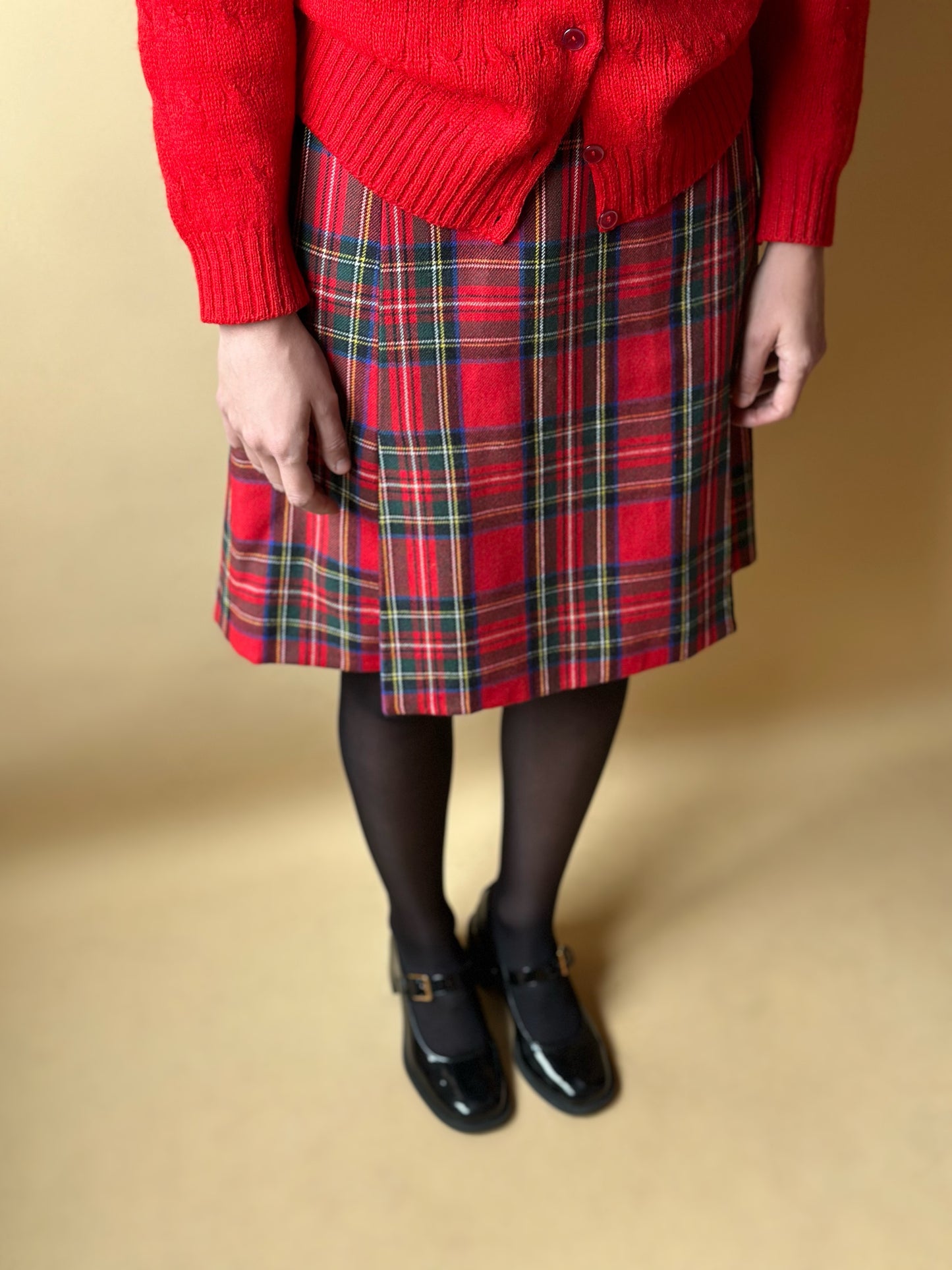 Vintage Red Tartan Skirt