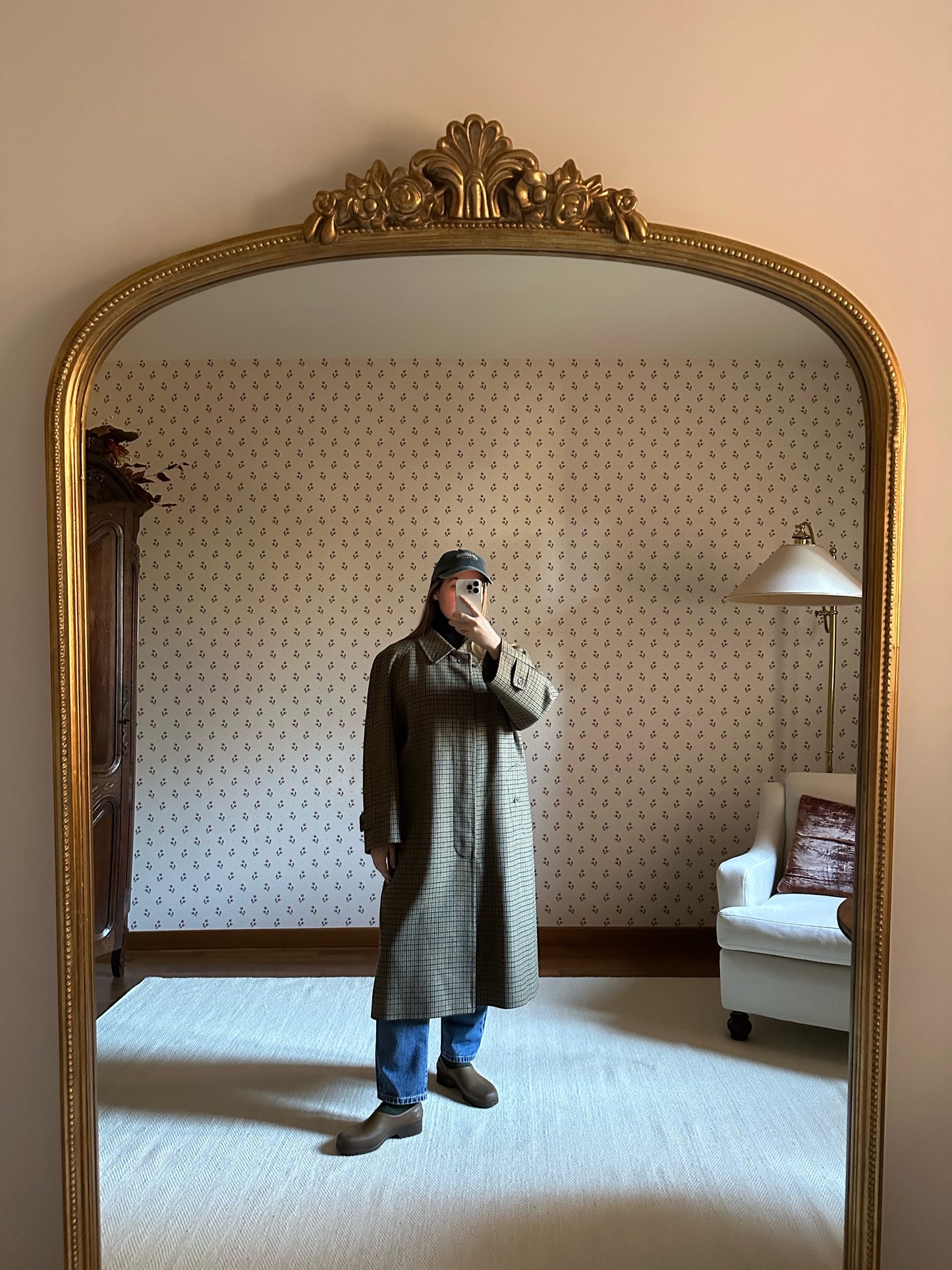 Vintage Original British Pied De Poule Coat