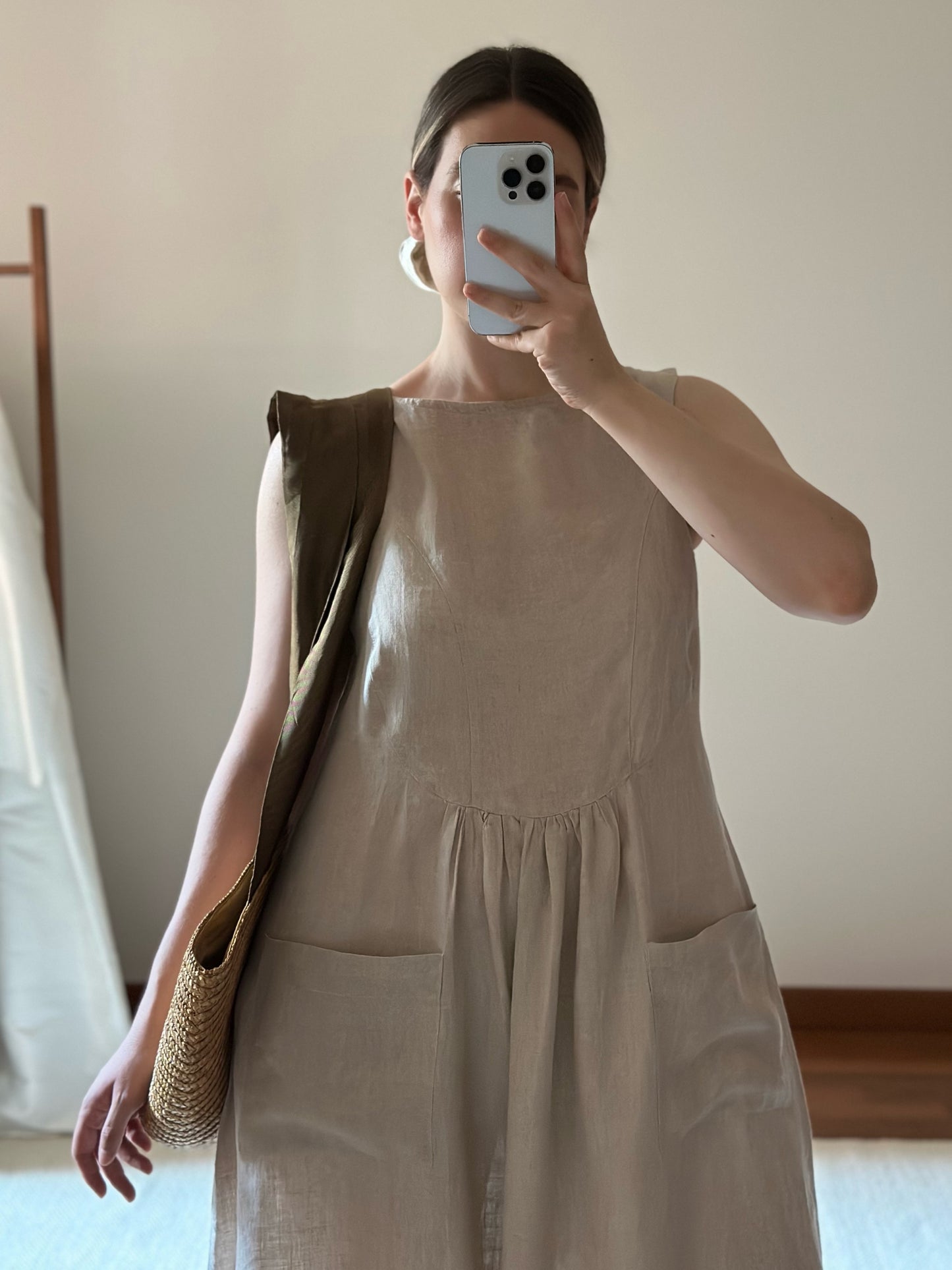 Vintage Linen Maxi Dress
