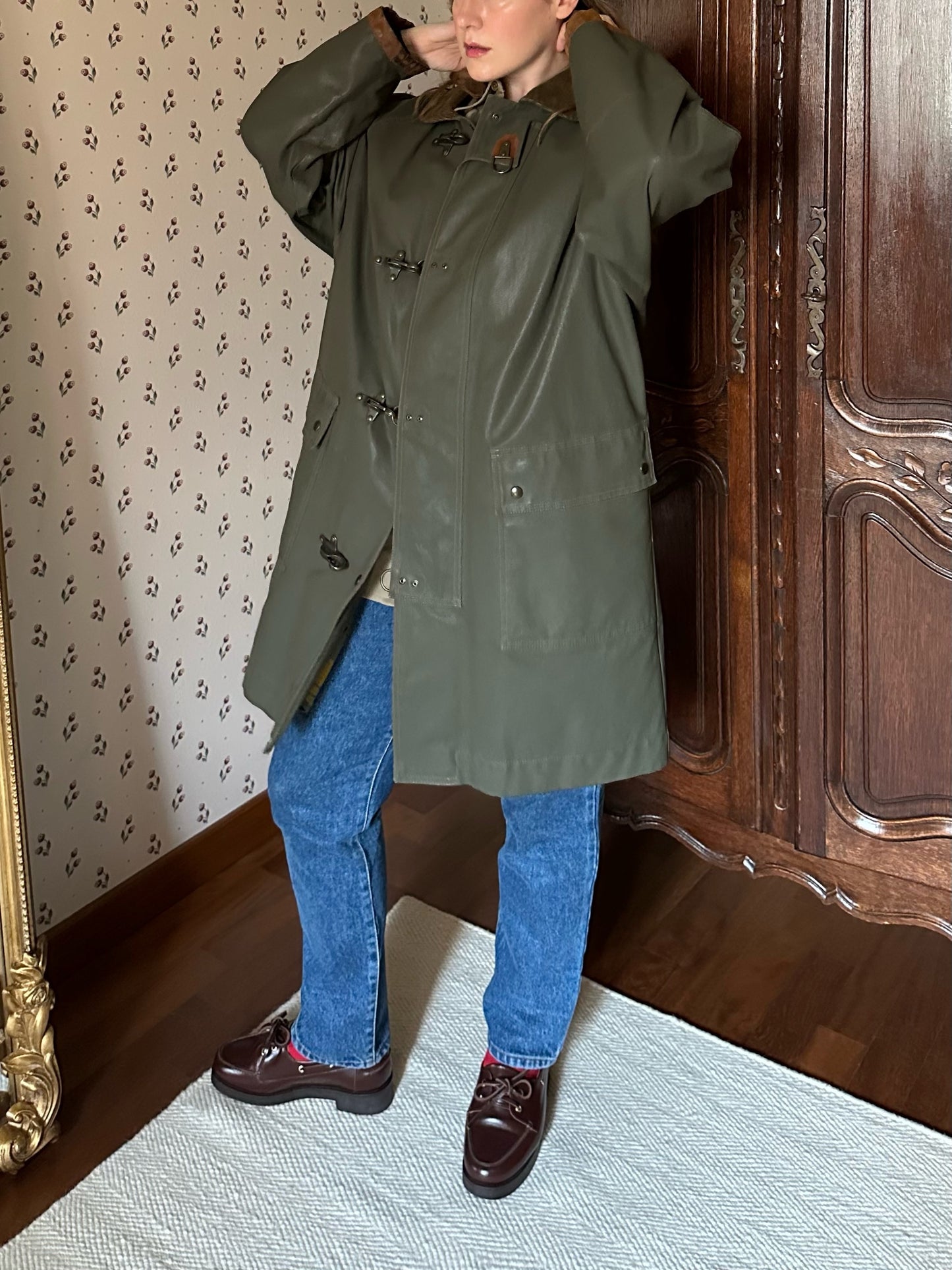 Waxed Cotton Green Hunting Jacket