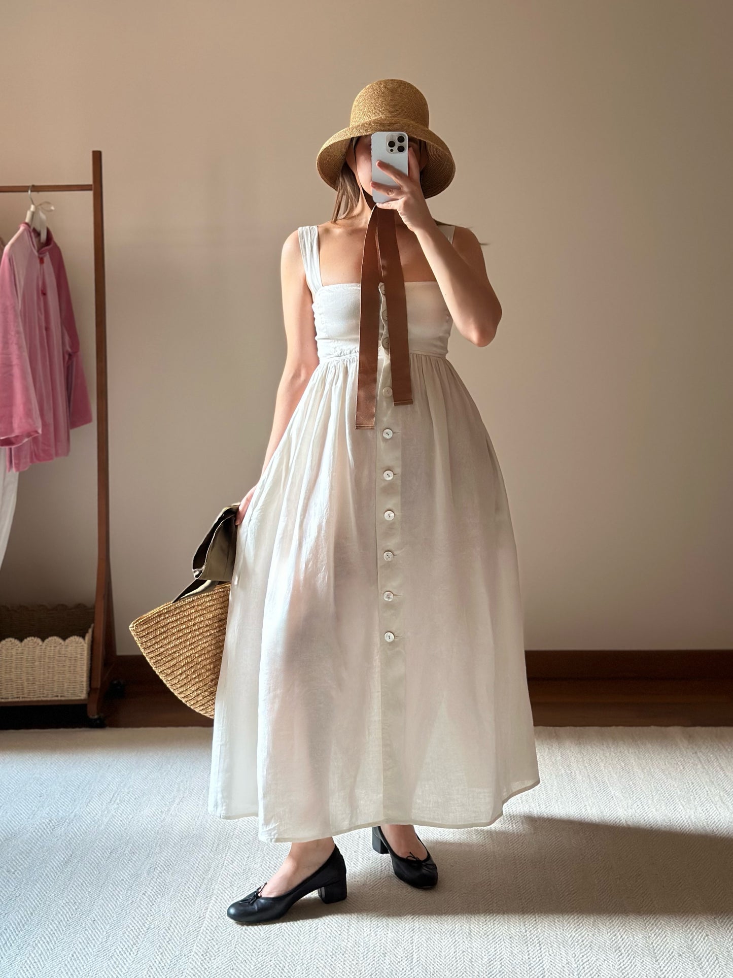 Max Mara Empire Waist Linen Dress