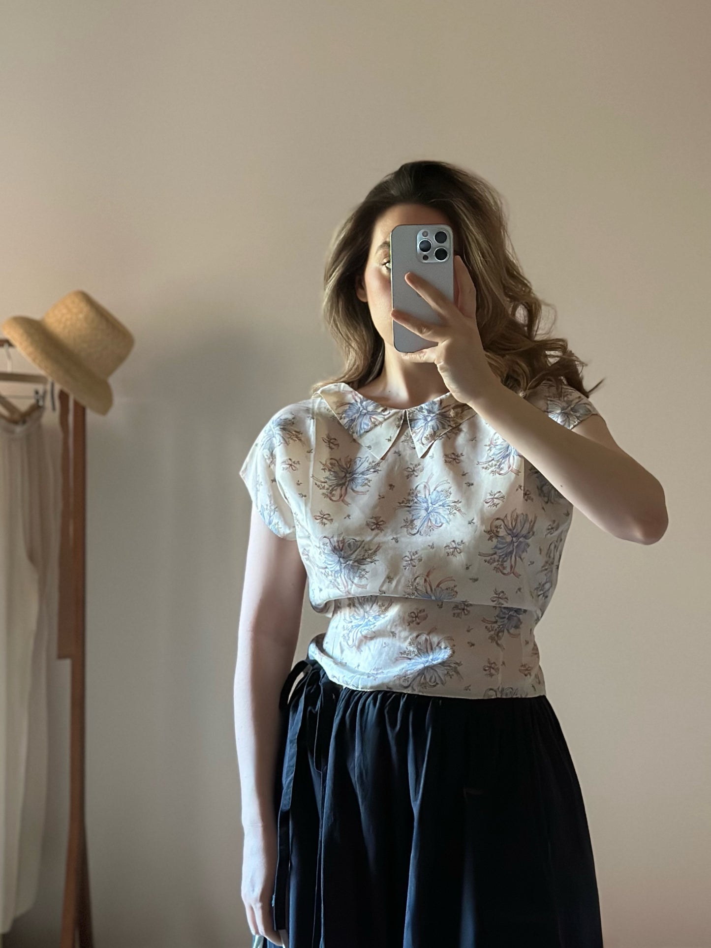 Pure Silk Floral Blouse
