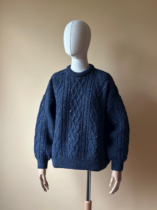 Vintage Mélange Blue Woolen Sweater