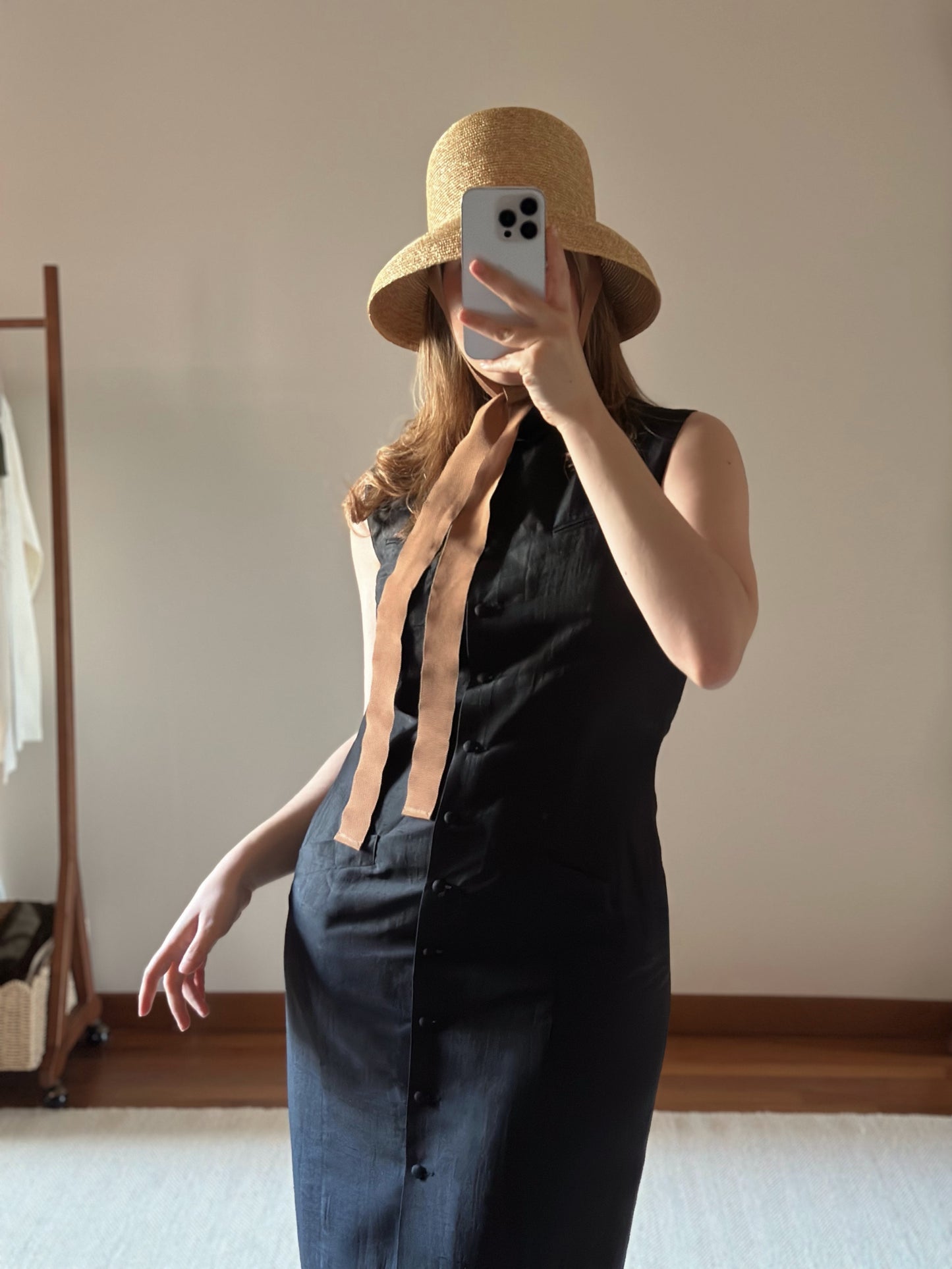 100% Silk Black Dress