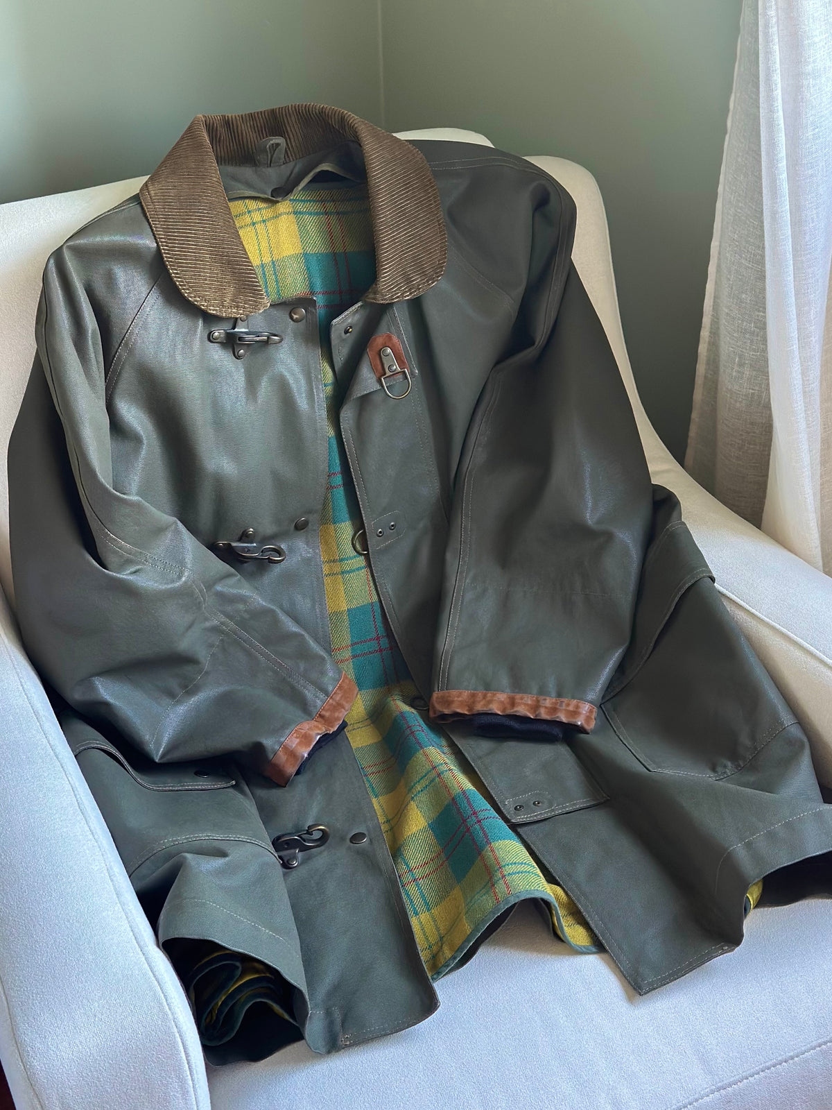 Waxed Cotton Green Hunting Jacket