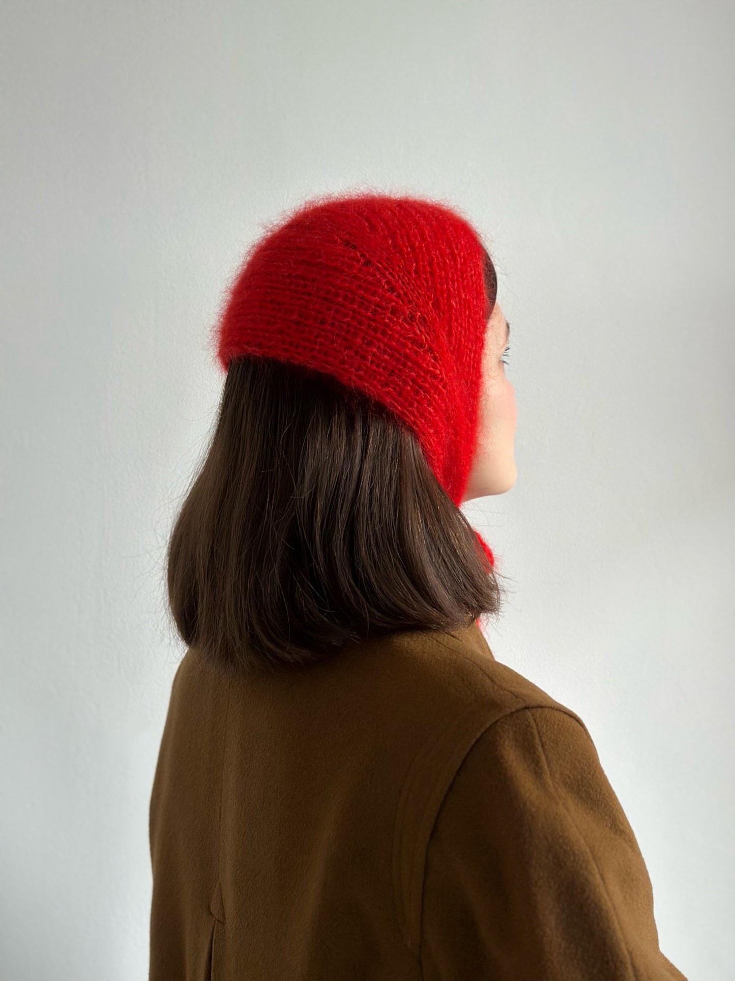 Handmade Silk & Mohair Bonnet - Scarlet Red