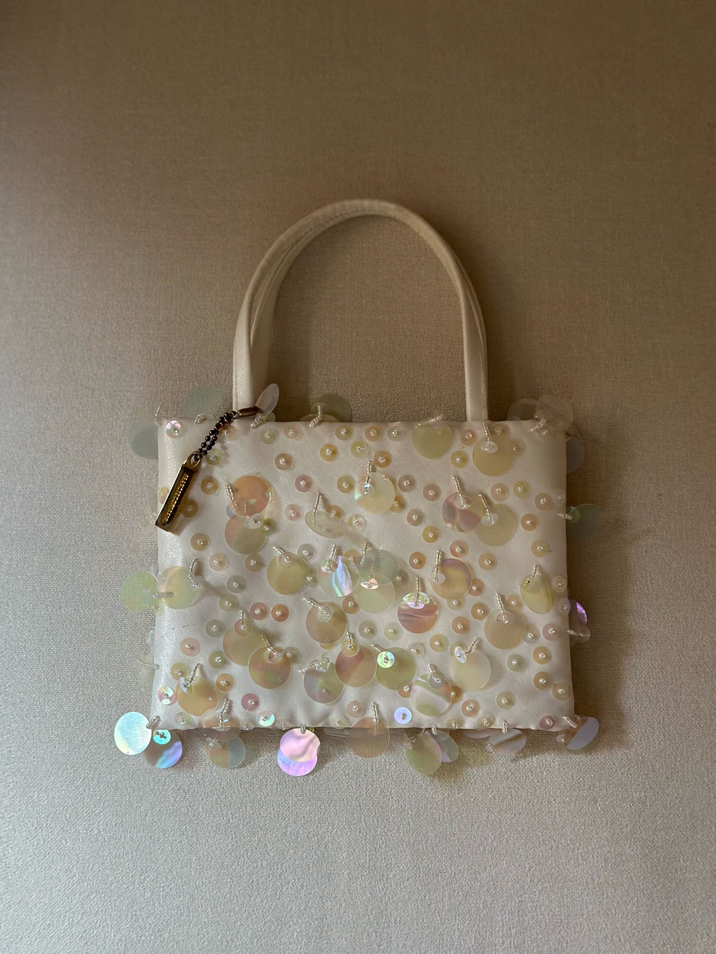 Francesco Biasia Satin & Pailettes Mini Handbag
