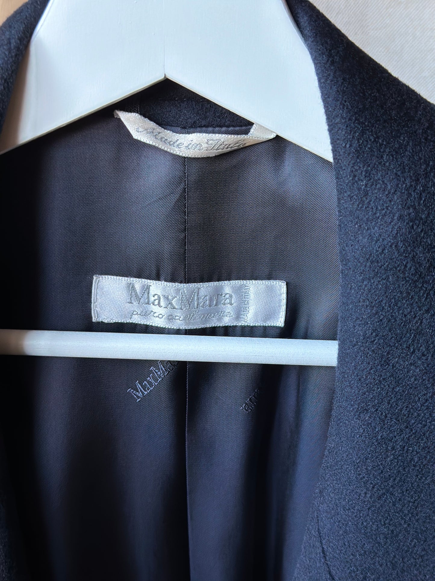 Navy Blue 100% Cashmere Max Mara Coat