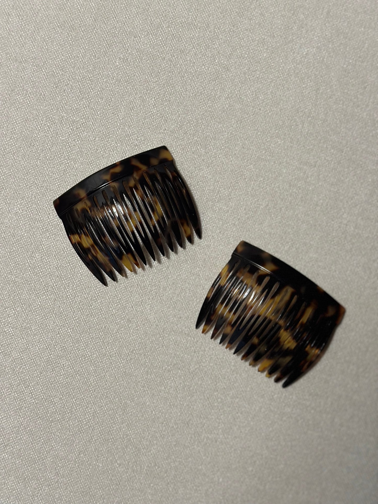 Pair Of Handmade Tortoise Hair Combs