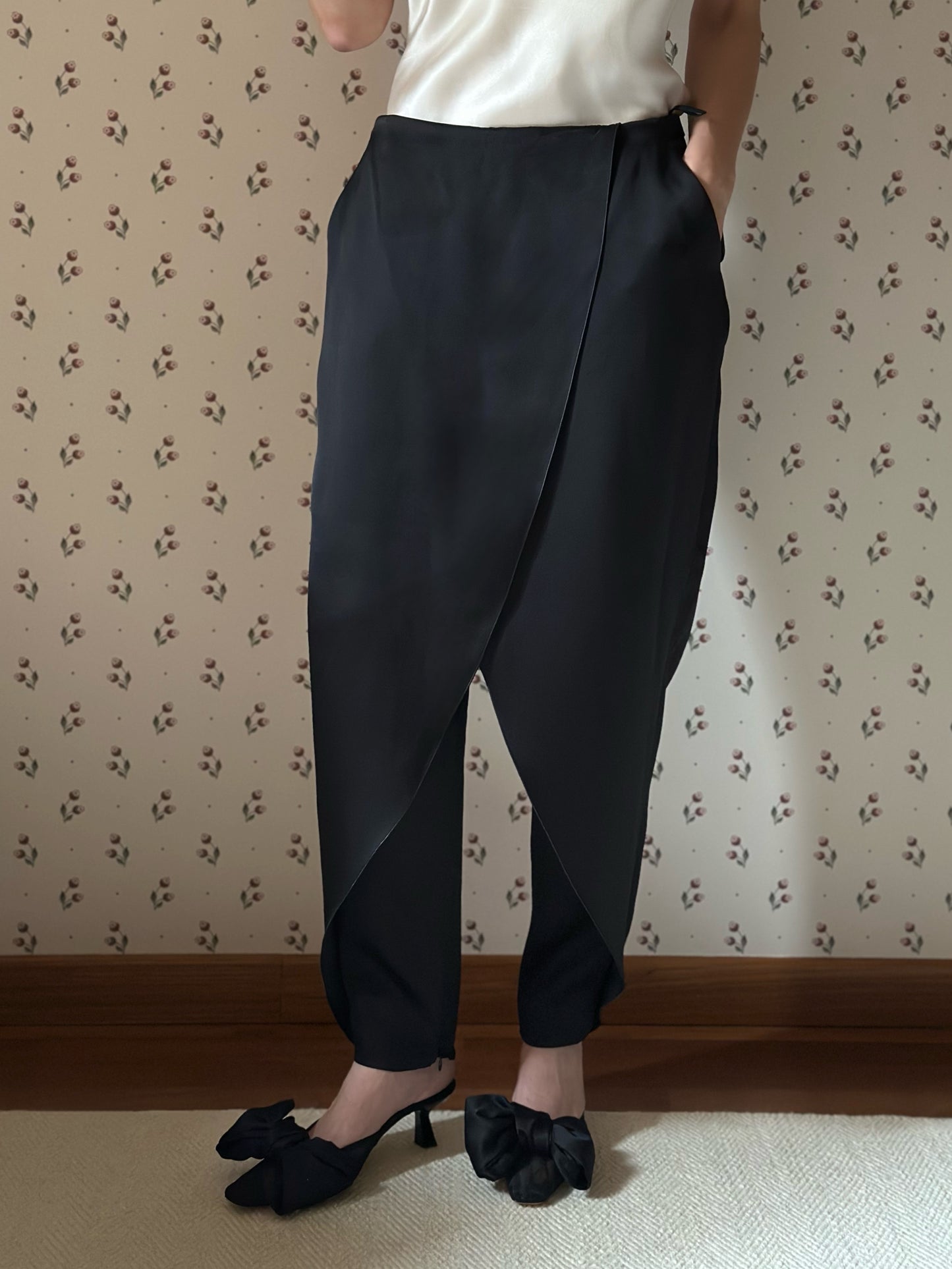 Giorgio Armani Black SatinTrousers
