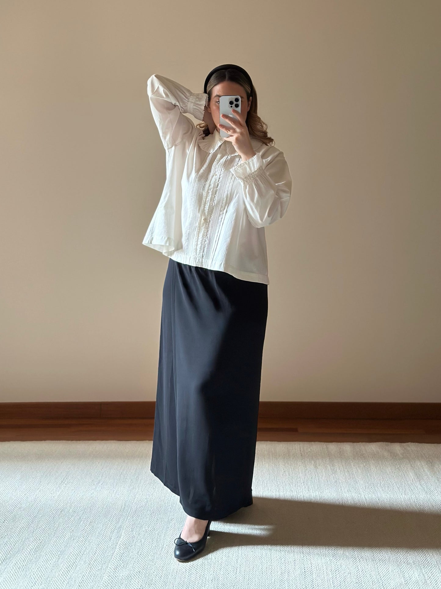 Max Mara Black Wrap-Up Skirt