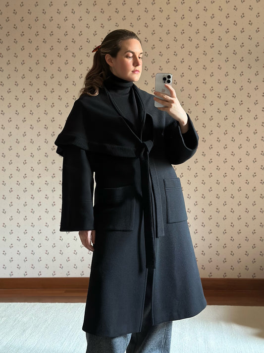 Vintage Black Cape Coat