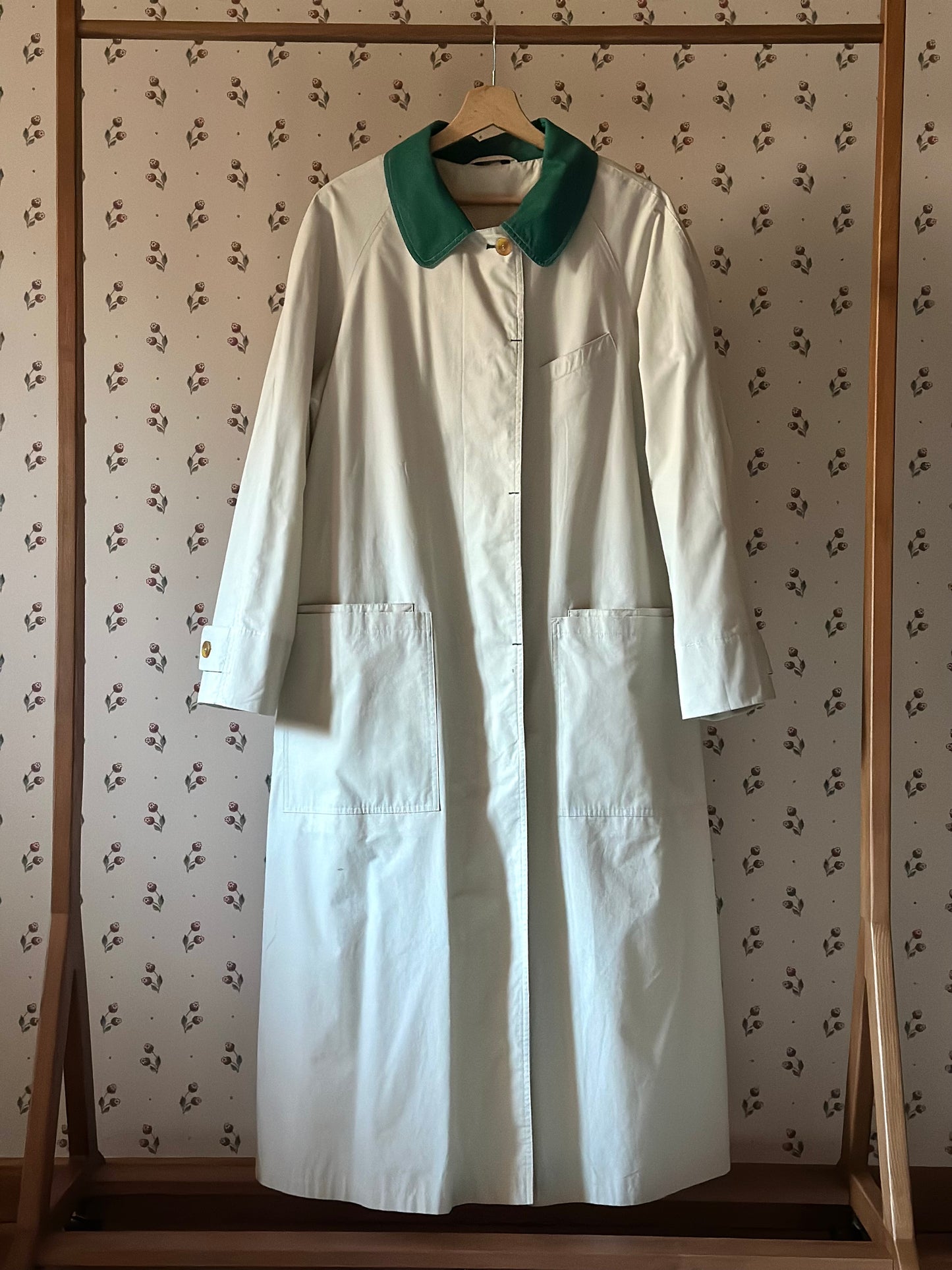 Vintage Green Collar Korean Trench Coat