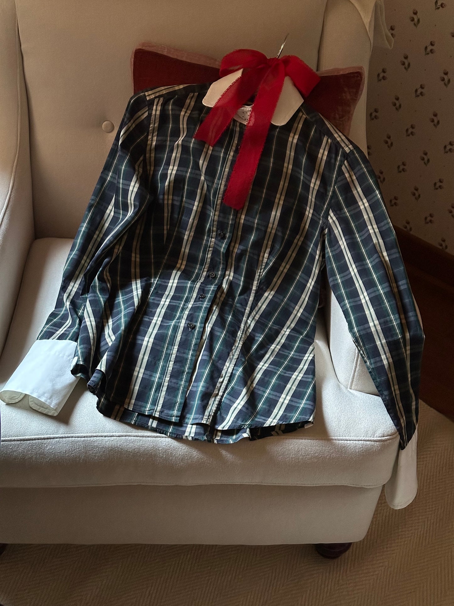 Romantic Green & Blue Tartan Shirt