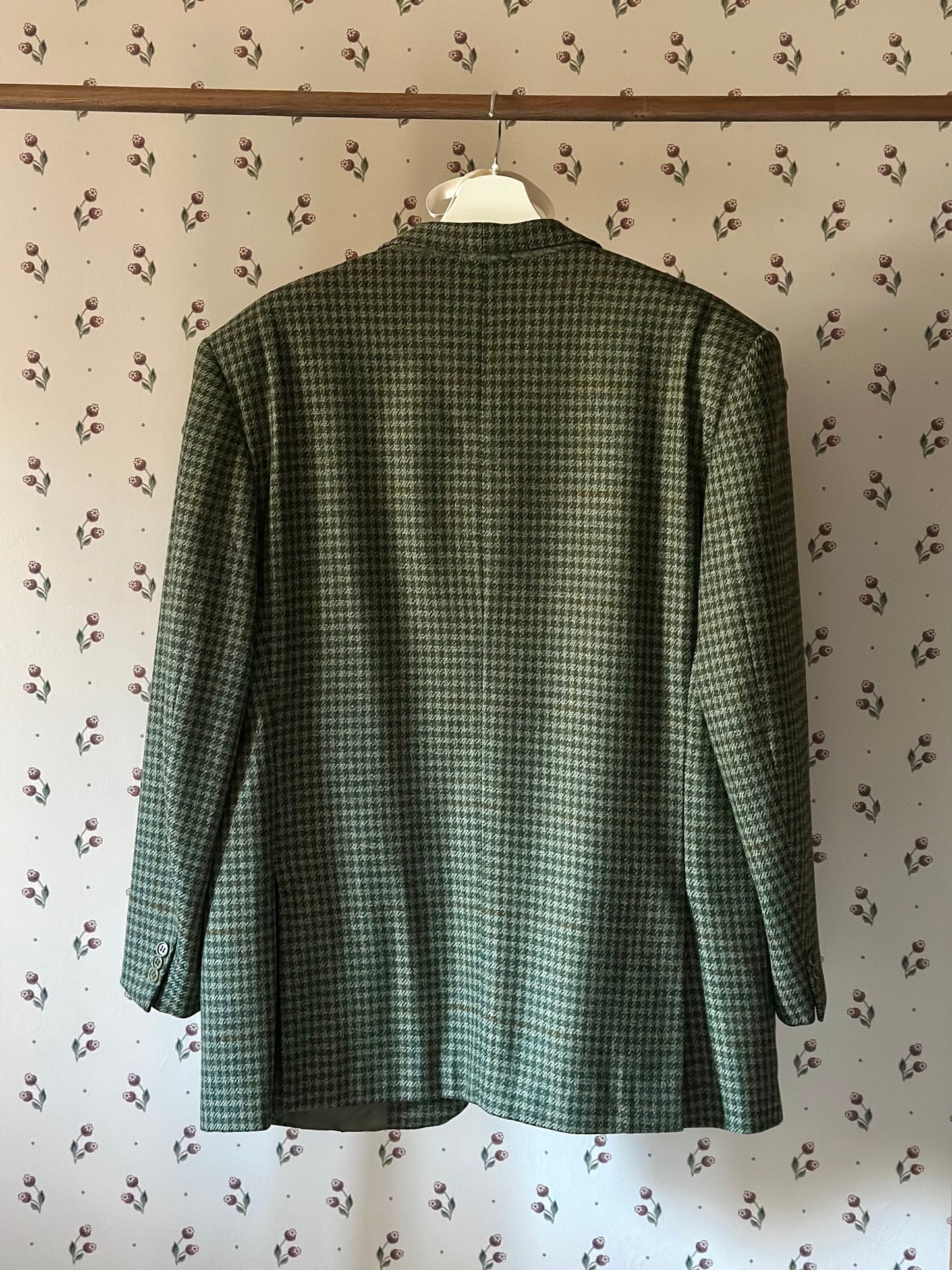 Vintage Sage Green Wool & Cashmere Blazer