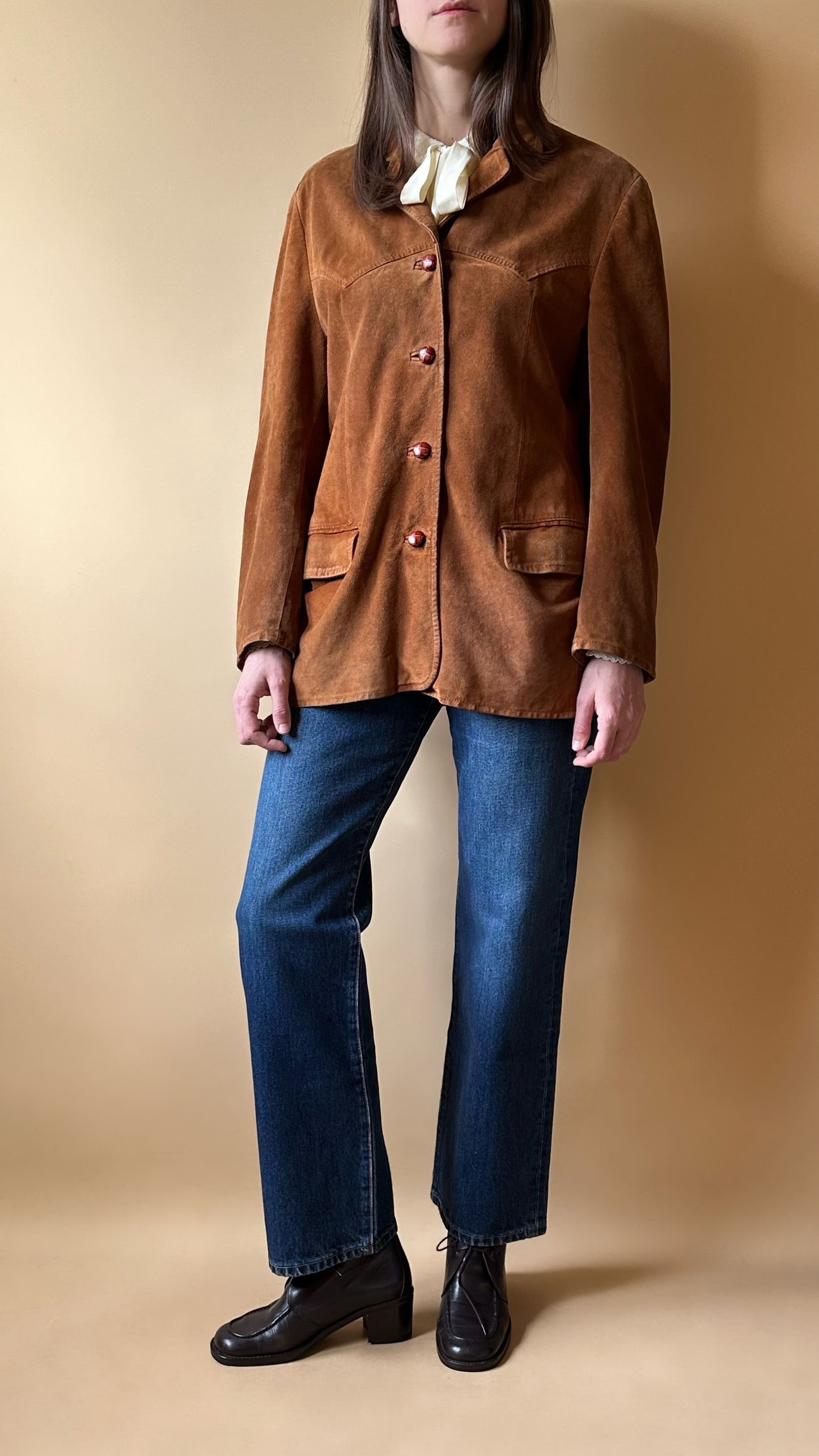 Vintage Real Suede Caramel Jacket