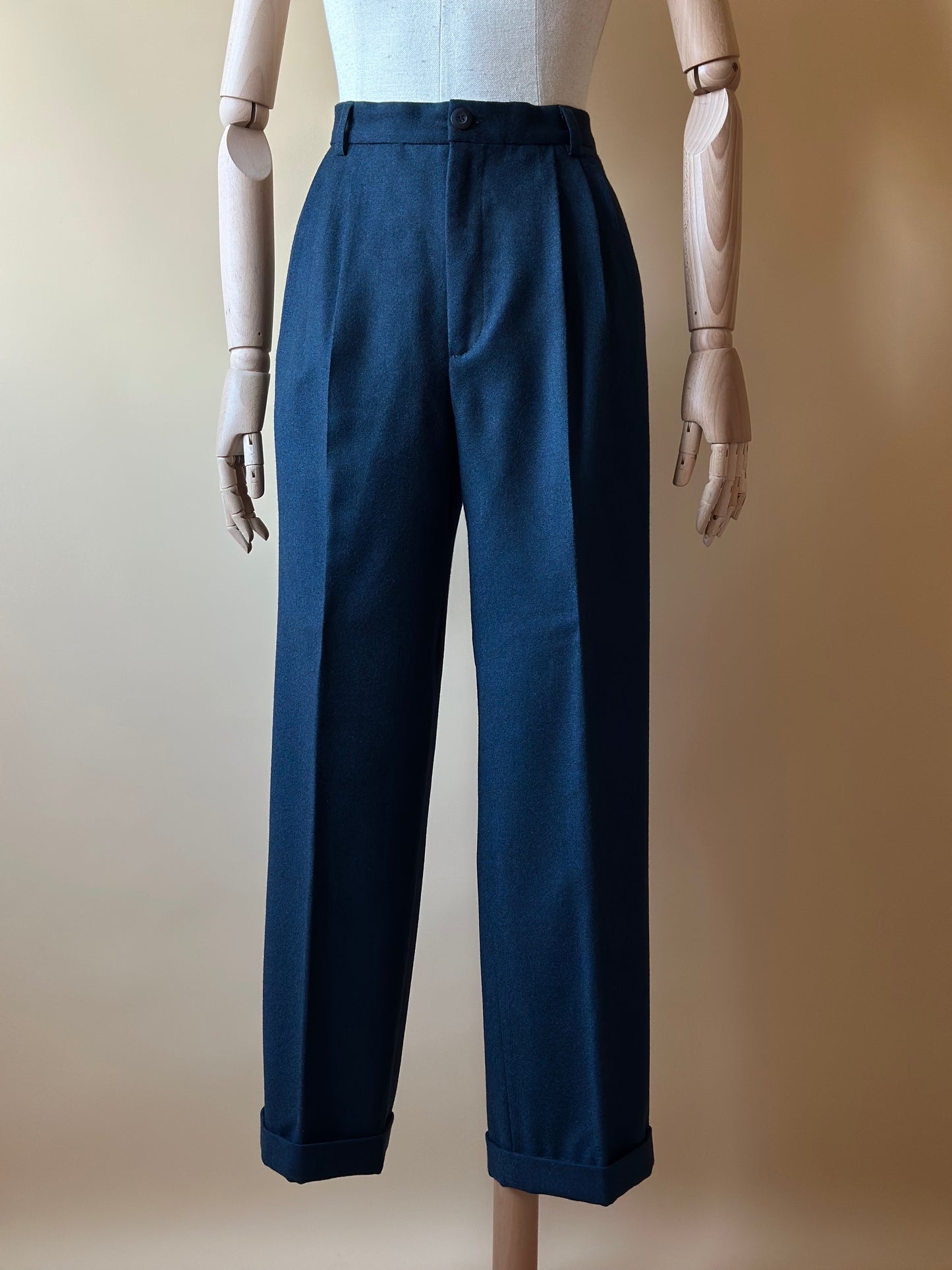 Vintage Blue Woolen Trousers