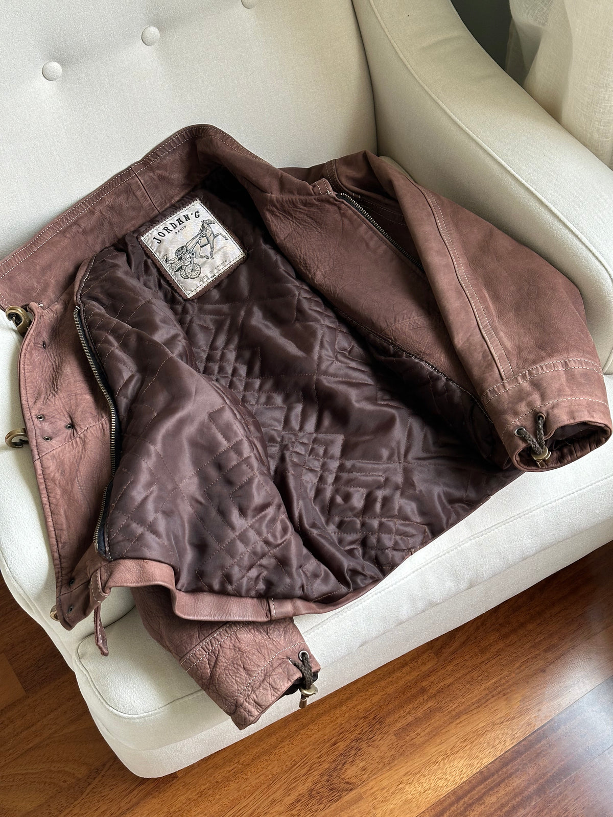 Brown Leather Biker Jacket