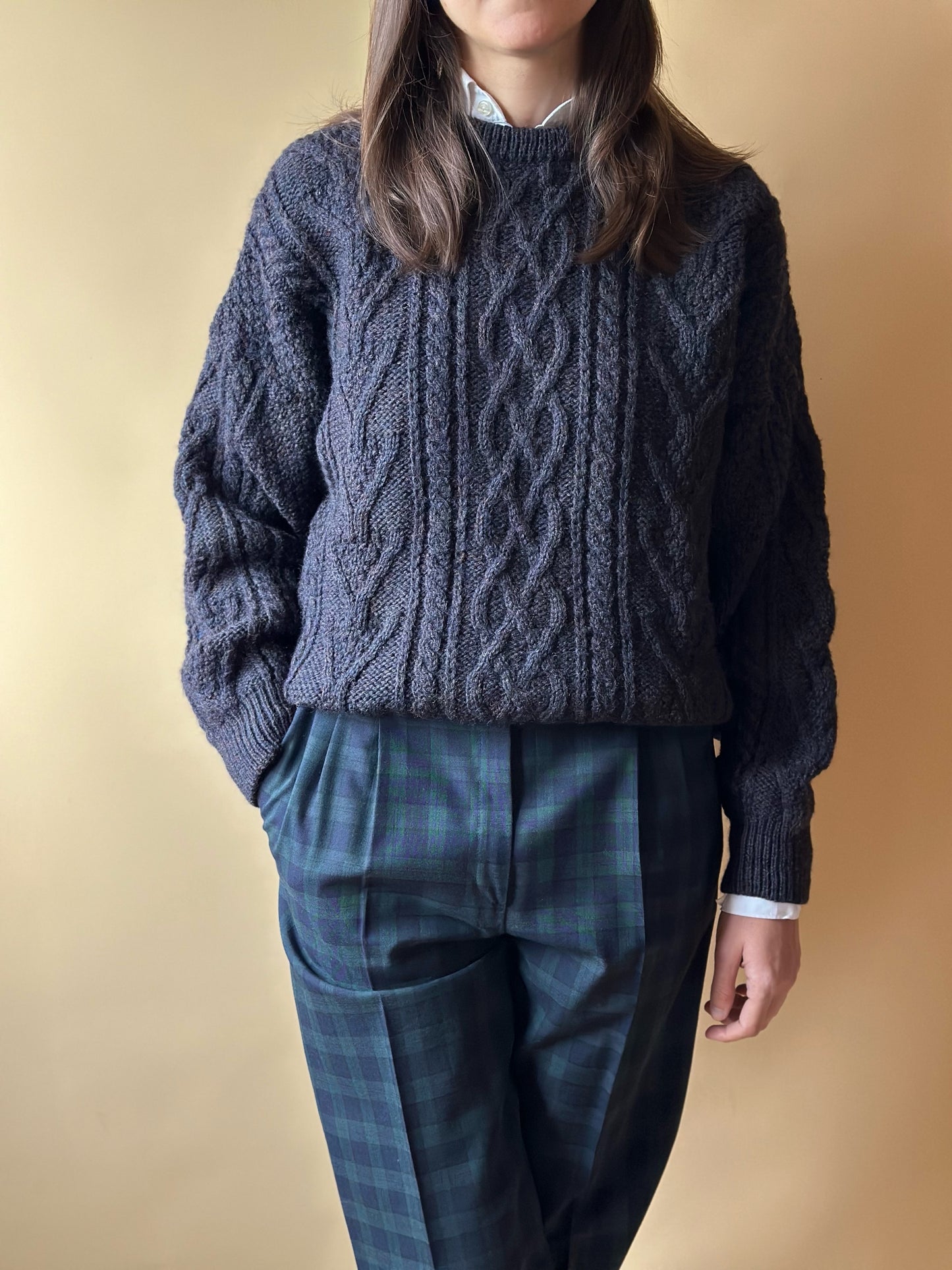 Vintage Mélange Blue Woolen Sweater