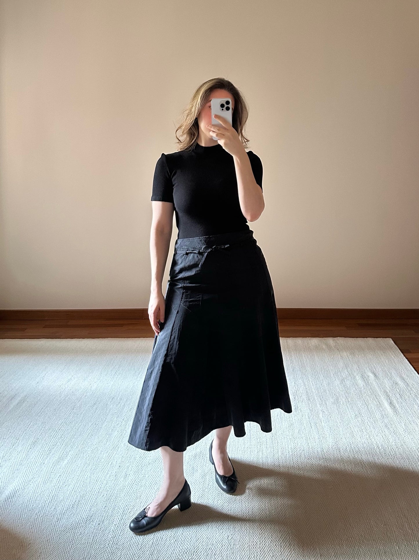 Black Midi Pleated Dress