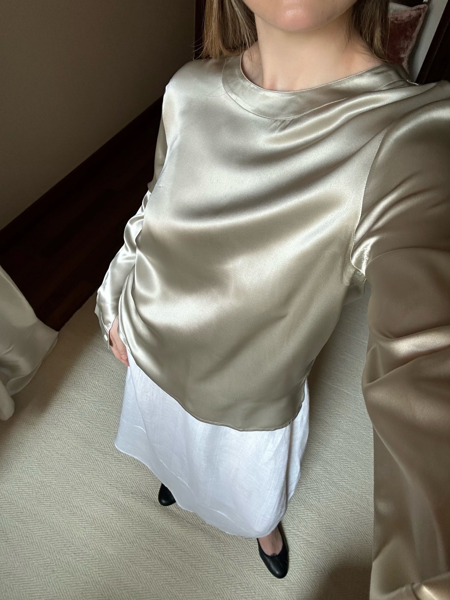 Silk Champagne Blouse
