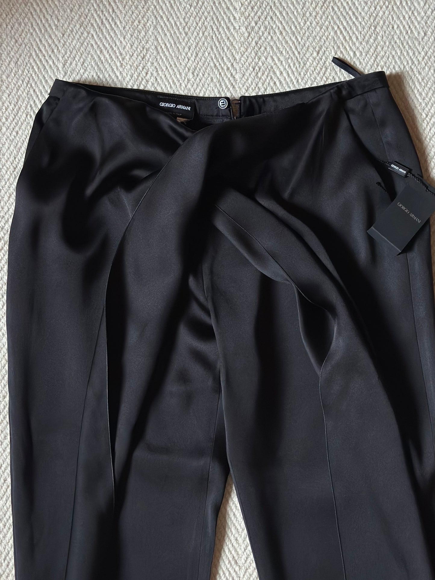 Giorgio Armani Black SatinTrousers