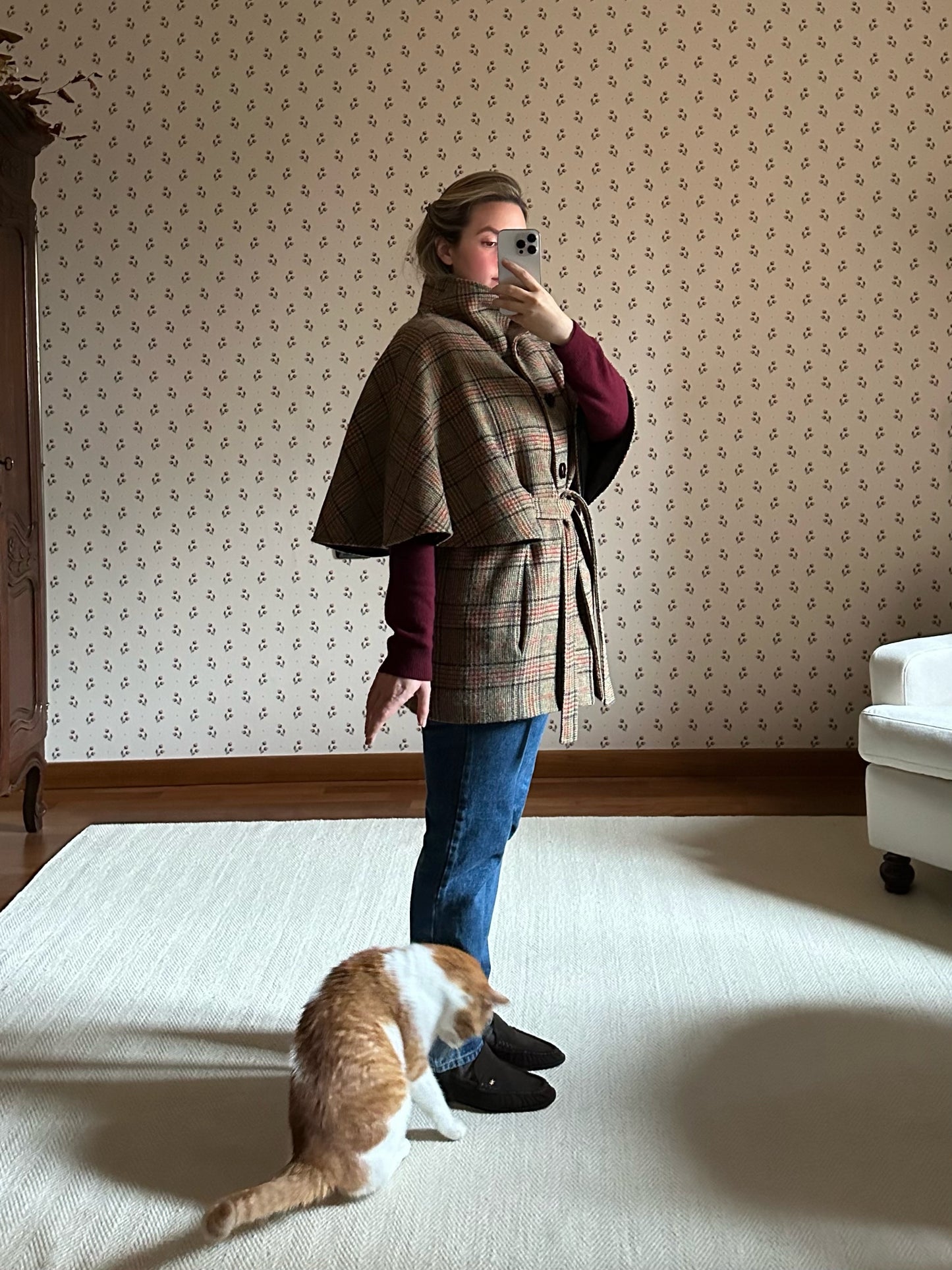 Jamieson's Of Shetland Check Mantel Coat