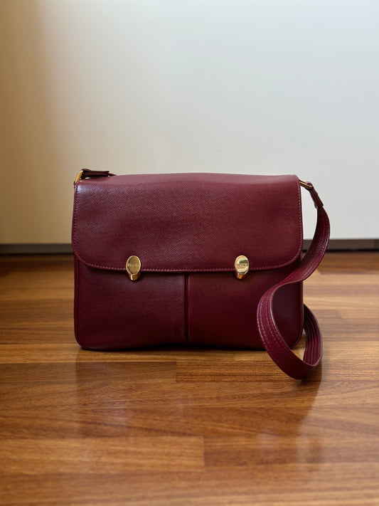 Vintage Deadstock Burgundy Leather Bag