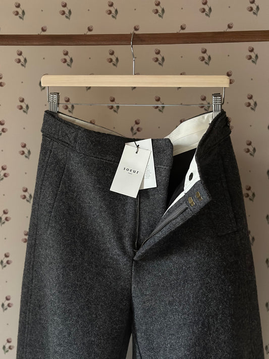 Soeur Paris Boiled Wool Wally Trousers