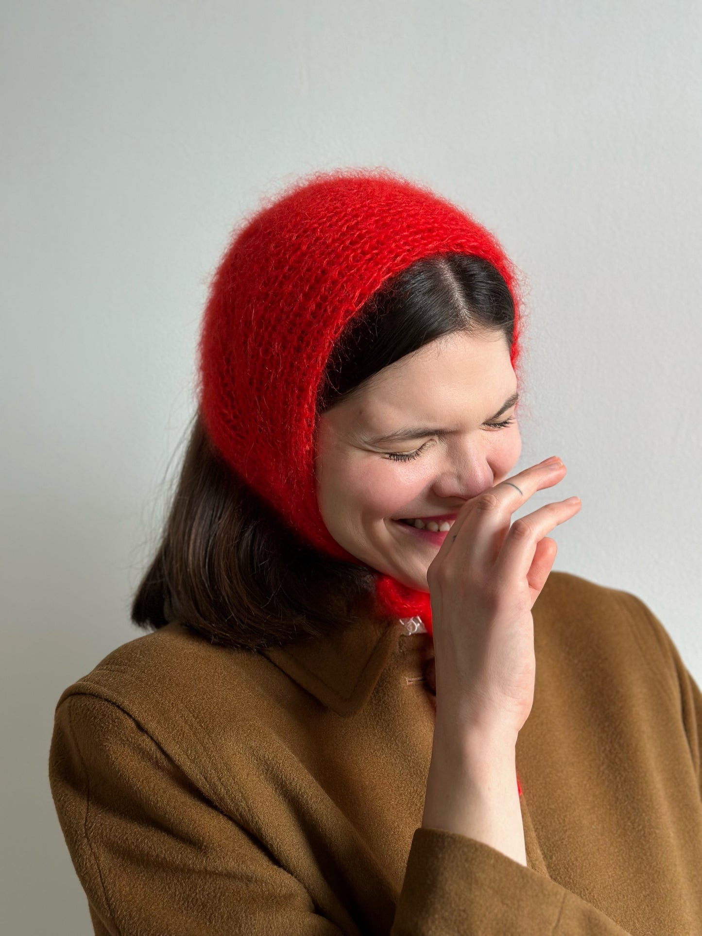 Handmade Silk & Mohair Bonnet - Scarlet Red